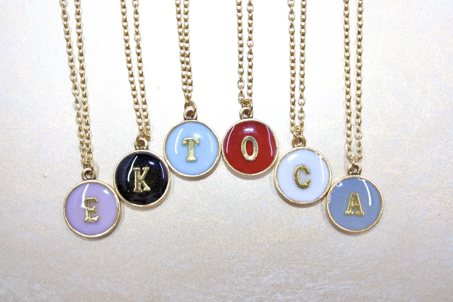 PEACE + PASSION JEWELRY  --  Initial Charm Necklace
