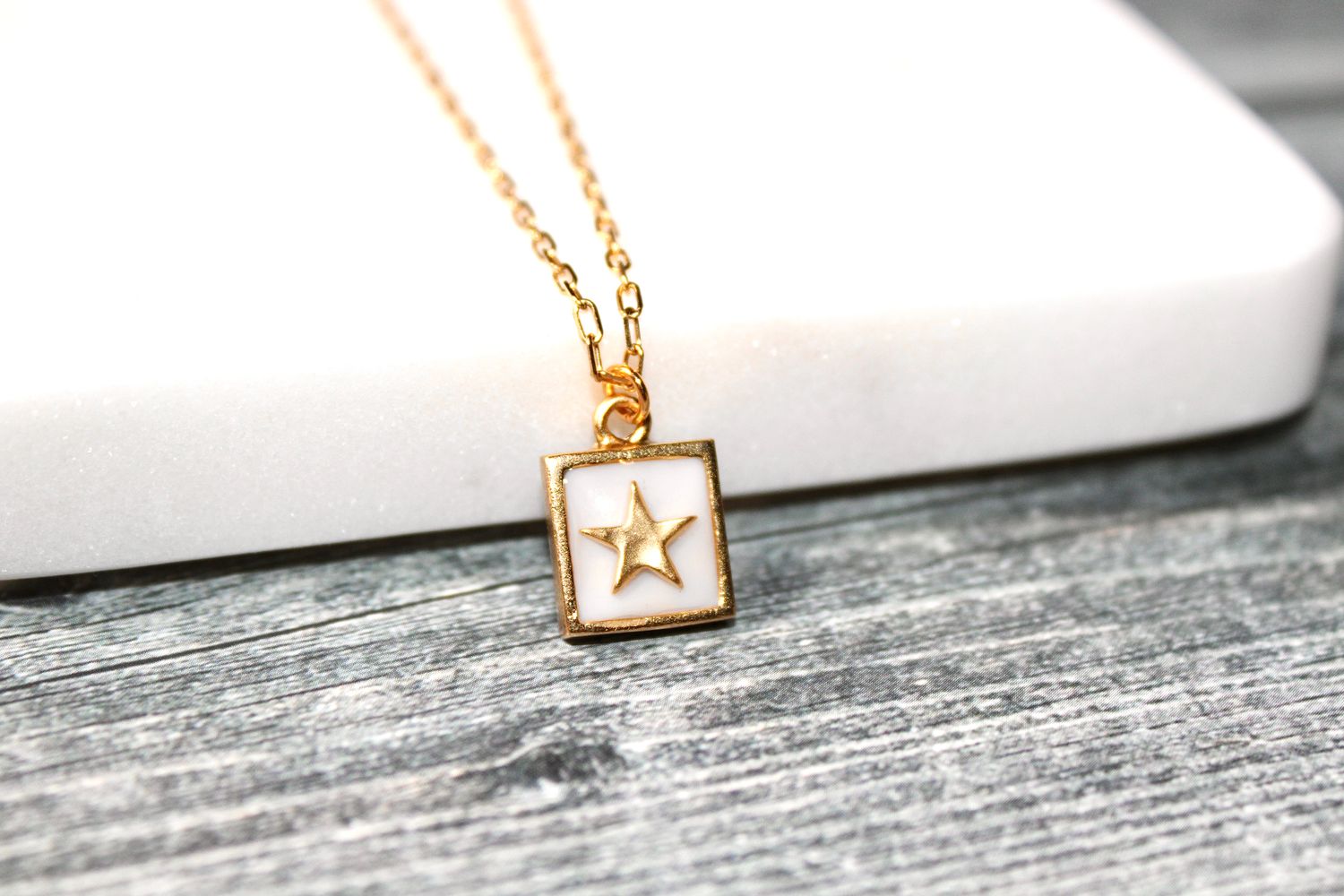 PEACE + PASSION Jewelry -- Star Bright Moon Light Collection -- Hammered Metal Star Charm