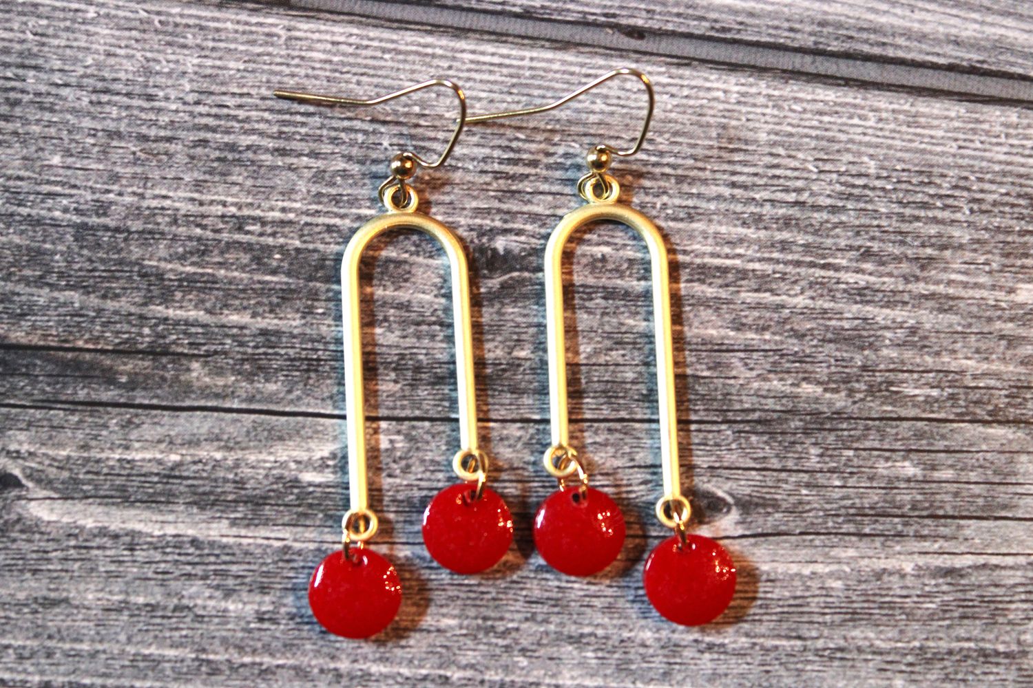 PEACE + PASSION Jewelry  -- Red Dangle Earring