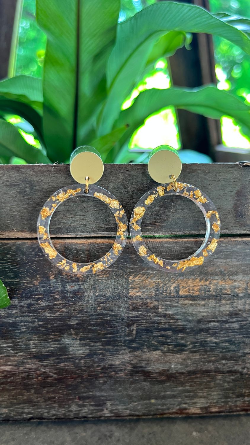 PEACE + PASSION Jewelry. --  Gold Foil Collection  --  Hoops