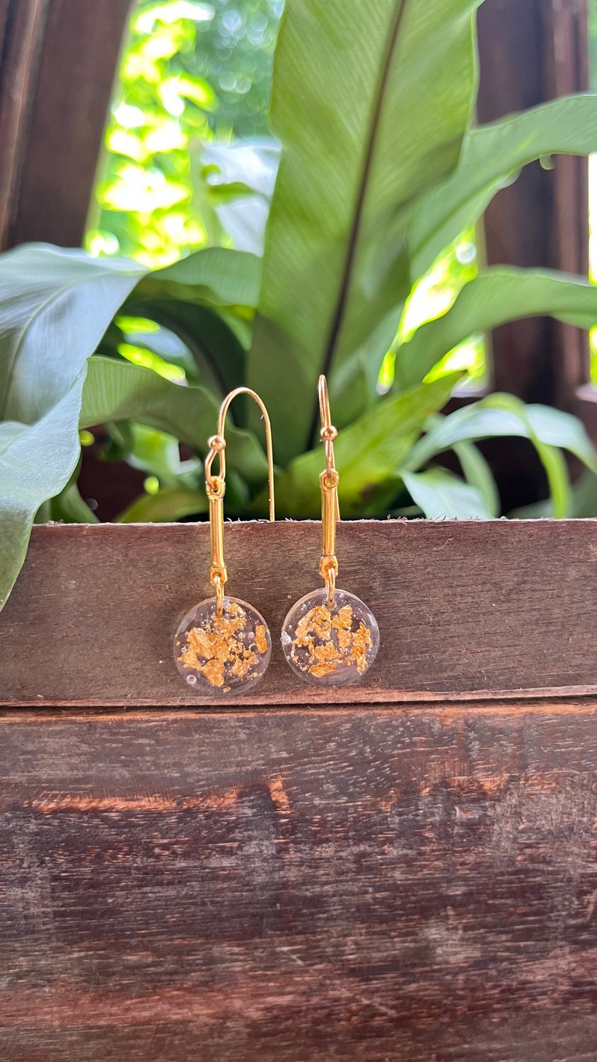 PEACE + PASSION Jewelry  --  Gold Foil Collection  --  Gold Dangle Earring
