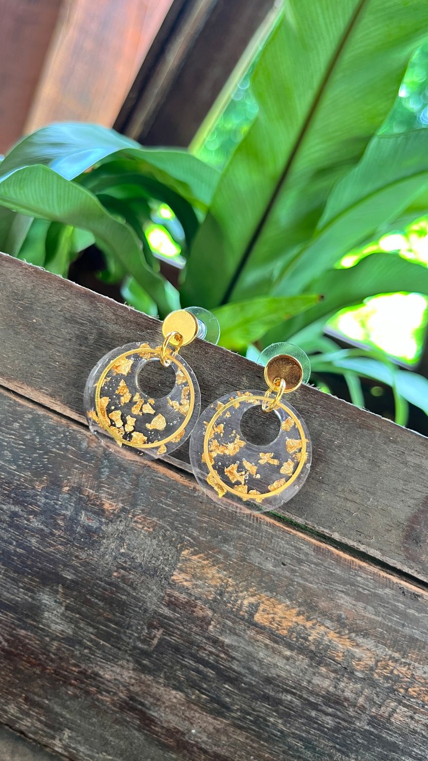 PEACE + PASSION Jewelry  --  Gold Foil Collection  --  Circle Shape Earring