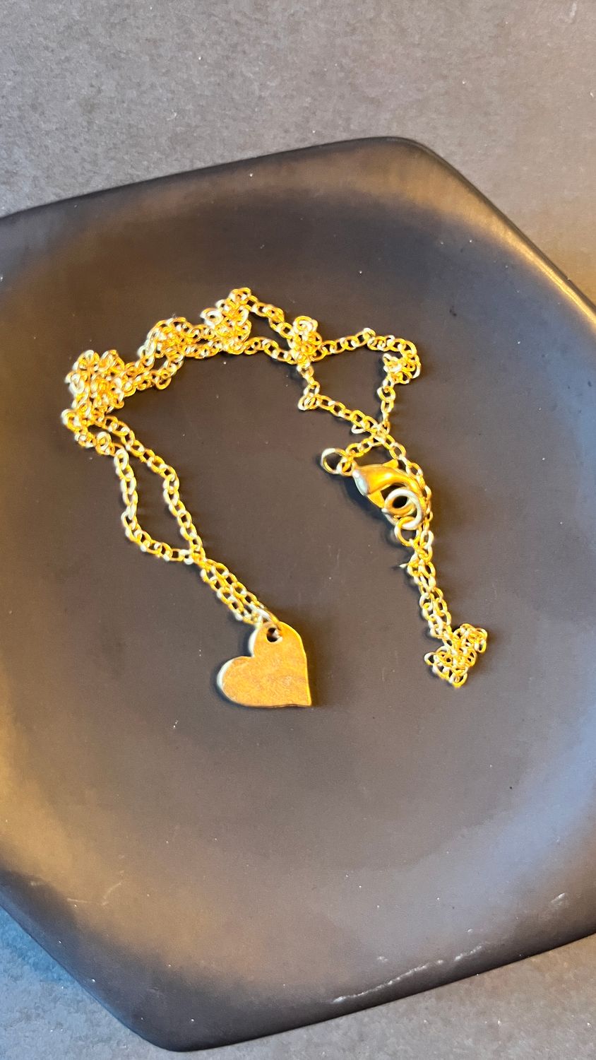 PEACE + PASSION Jewelry  --  Gold Hammered Heart