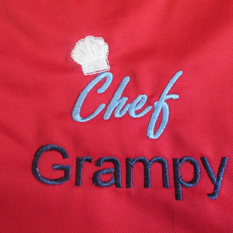 Personalized Kitchen Apron, Grampy, Father’s Day, BBQ Accessory.