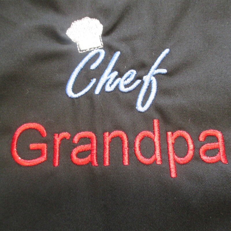 Personalized Kitchen Apron, Grandpa, Father’s Day, BBQ Accessory.
