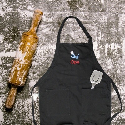 Personalized Kitchen Apron, Opa, Father’s Day, BBQ Accessory.
