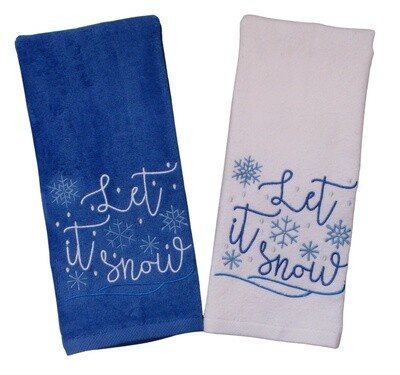 Christmas Hand Towel, Let It Snow, Bathroom Decor