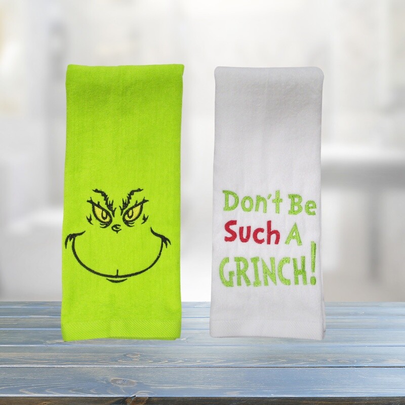 Grinch Face/Don't Be Such a Grinch Hand Towel