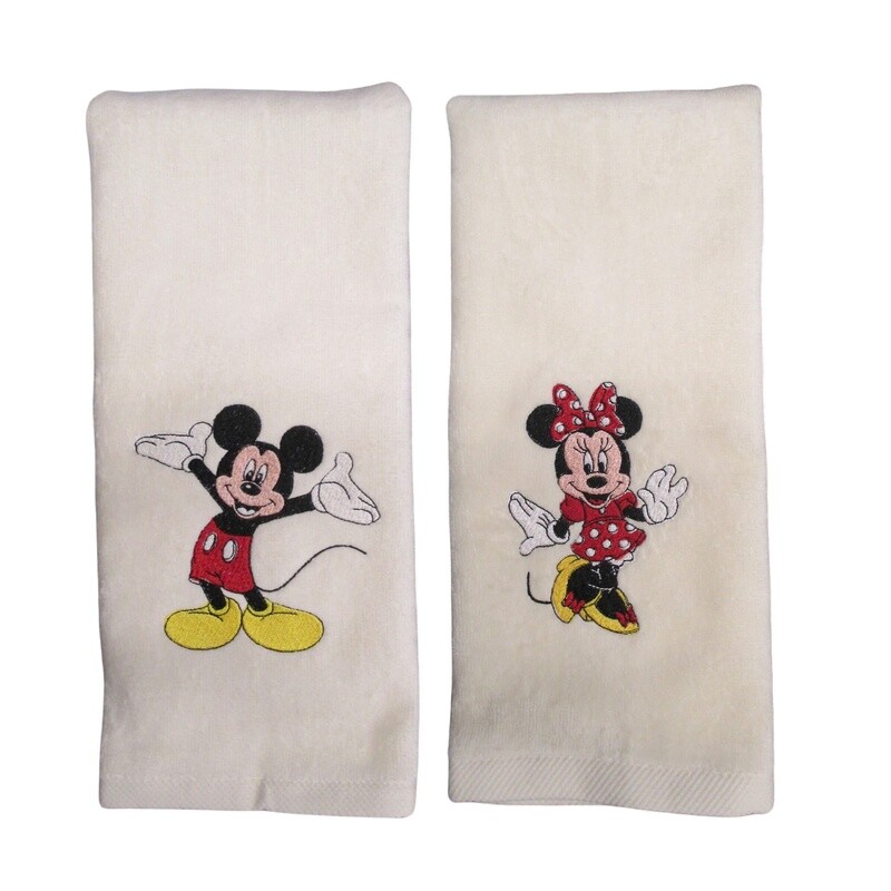 Mickey and Minnie Mouse Inspired Bathroom Hand Towels