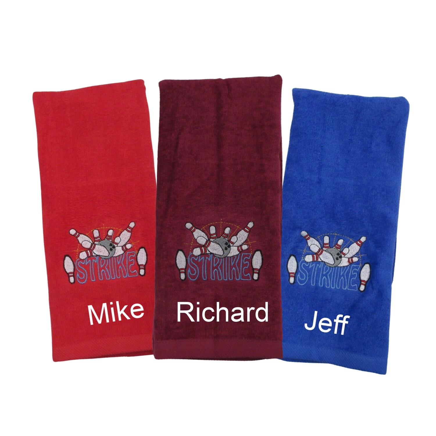 Bowling Personalized Hand Towel, Bowling Accessory, Gift, STRIKE