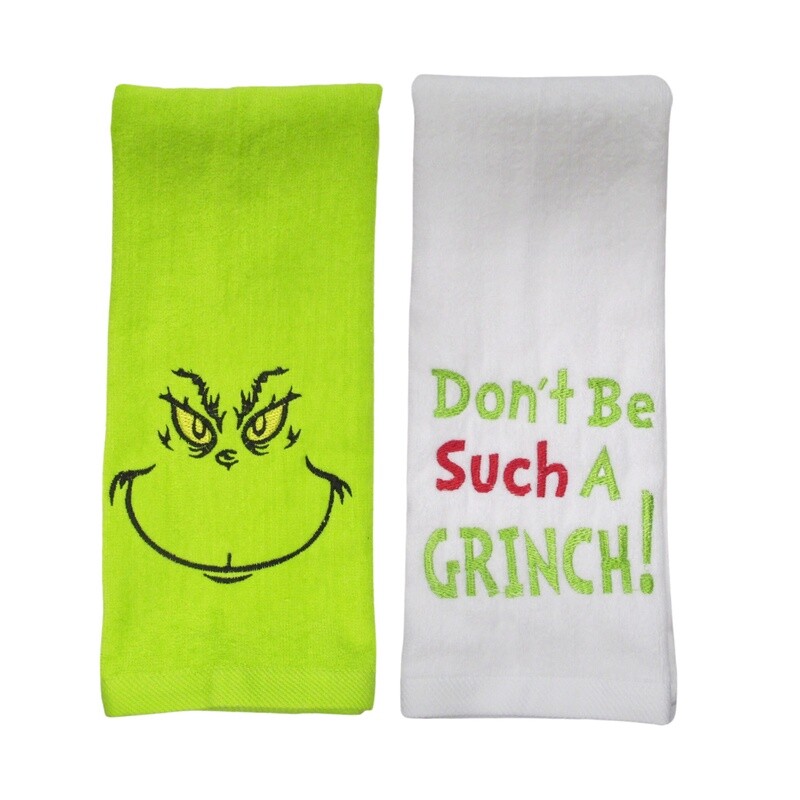 Grinch Face/Don&#39;t Be Such a Grinch Hand Towel