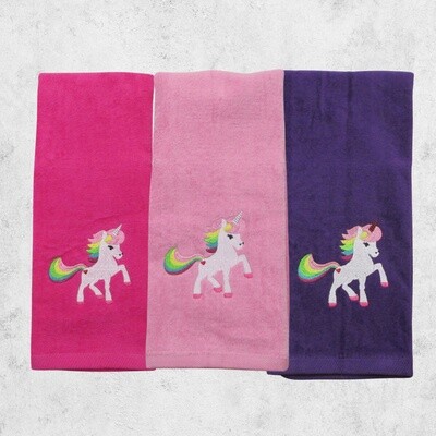 Personalized Hand Towel, Unicorn, Gift for Kid, Bathroom Decor
