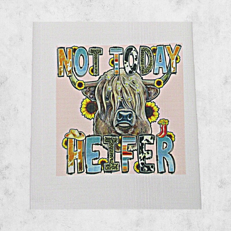 Funny Kitchen Towel, Farm Animal Decor, Heifer, Cow