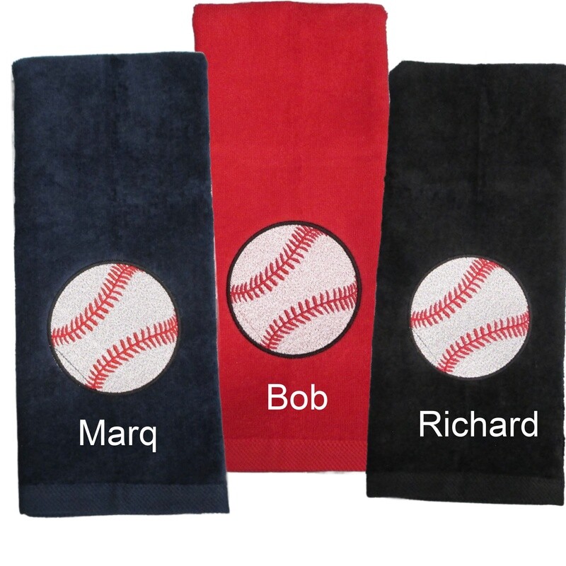 Baseball Personalized Hand Towel, Baseball Accessory, Gift