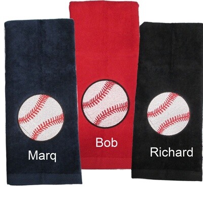 Baseball Personalized Hand Towel, Baseball Accessory, Gift