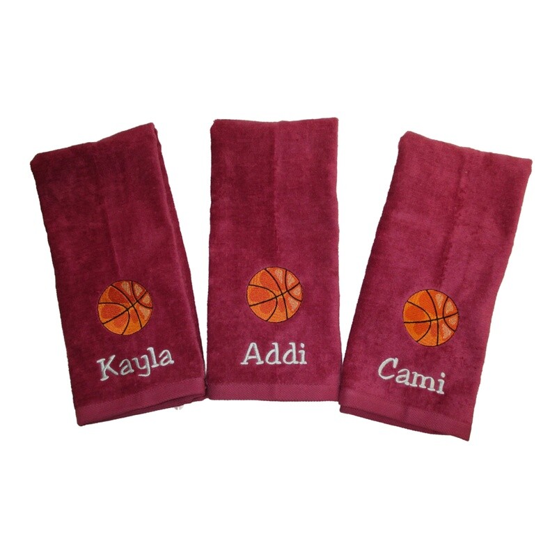 Basketball Personalized Hand Towel,  Basketball Accessory, Gift