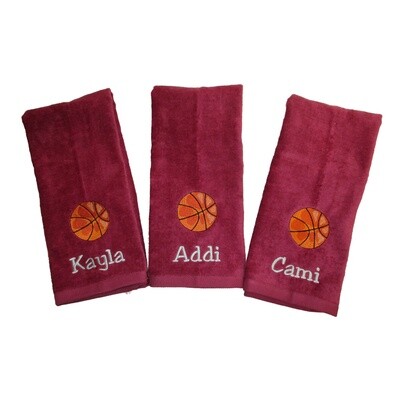 Basketball Personalized Hand Towel, Basketball Accessory, Gift Basketball Personalized Hand Towel, Basketball Accessory, Gift