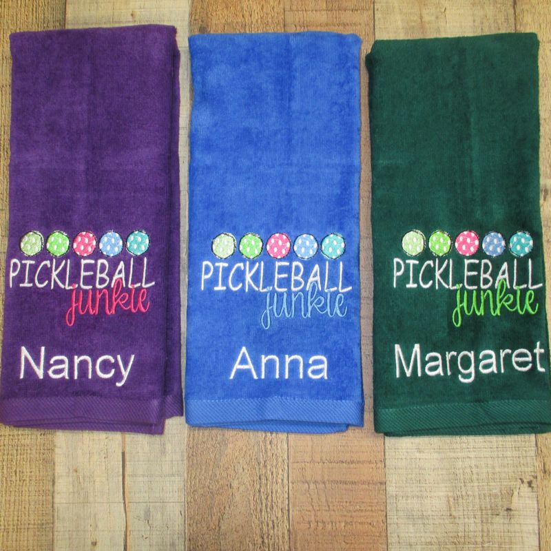 Pickleball Personalized Hand Towel, Pickleball Accessory, Gift