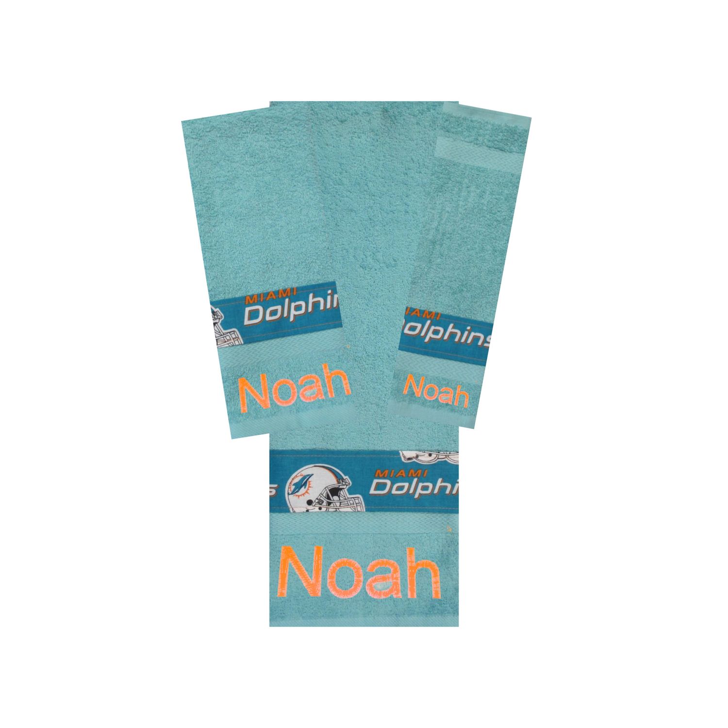 Miami Dolphins Bath Set, Bath-Hand-Wash, Personalized
