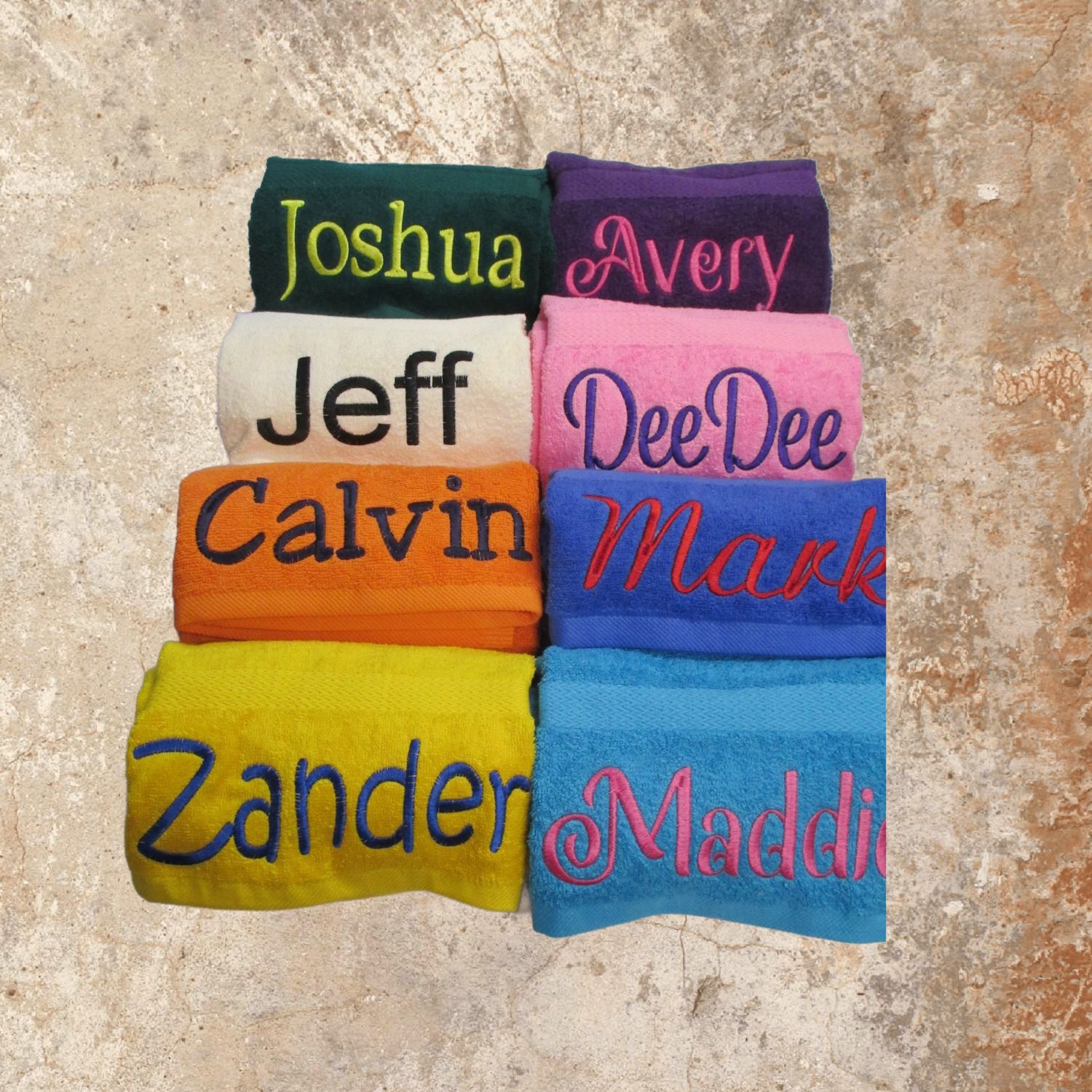 Elegant Custom Name Towel, Personalized Towel, Bathroom Decor