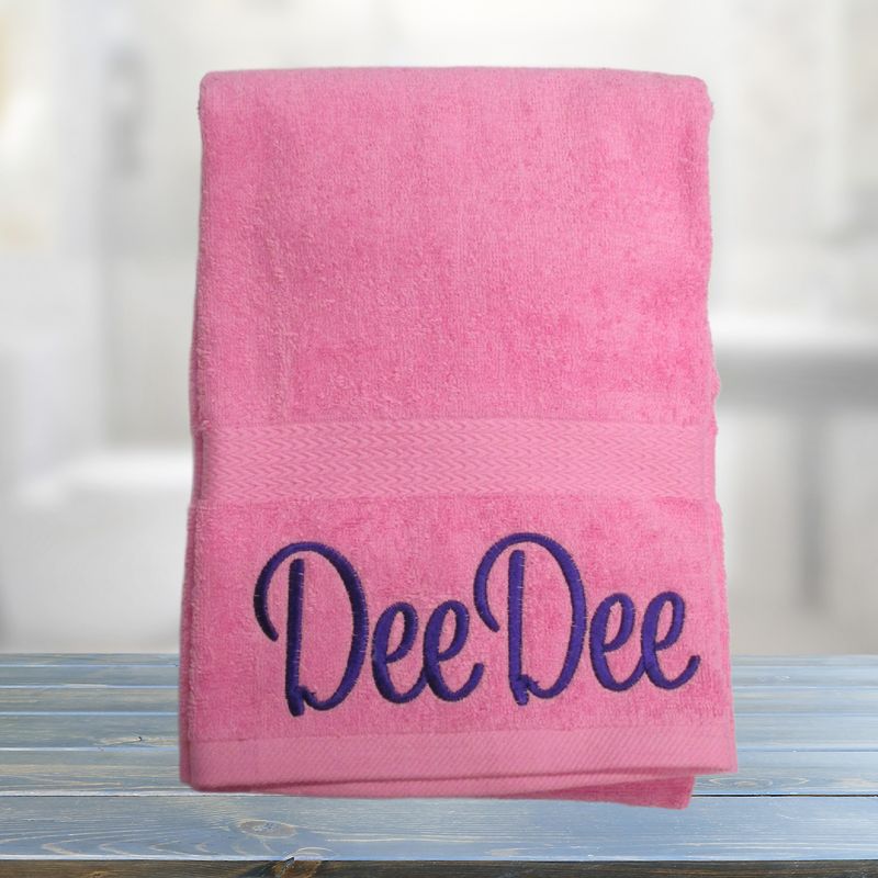 Custom Name Towel - Elegant Personalized Bath Towel, Monogrammed