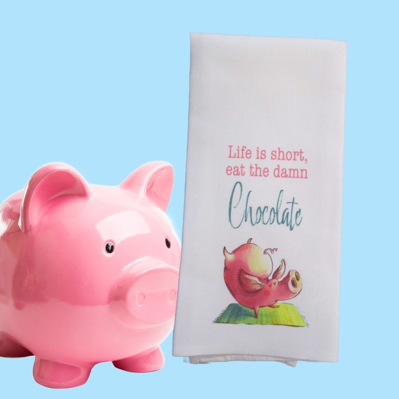 Farmhouse Kitchen Towels Pig Decor