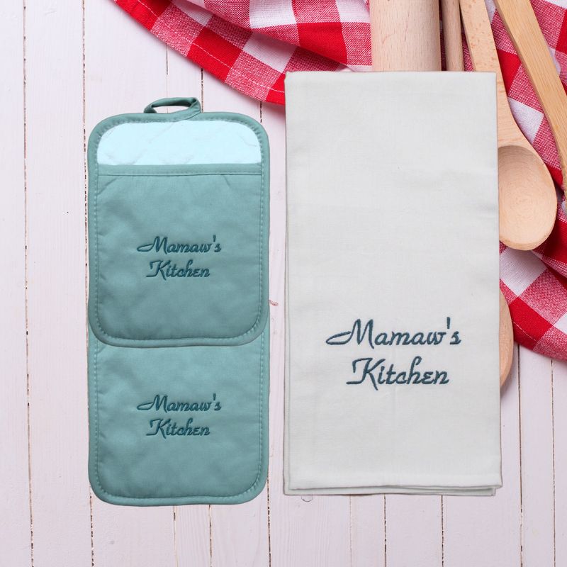 Mamaw's Kitchen Essentials: Custom Pot Holder and Towel Set