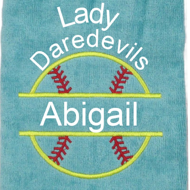 Softball Player Essential: Personalized Pitching Towel for the Perfect Game Day