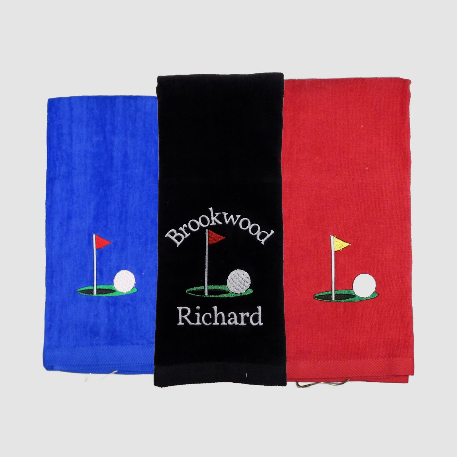 Personalized  Golf Hand Towel,  Flag Design, Golf Accessories, Golf Gifts