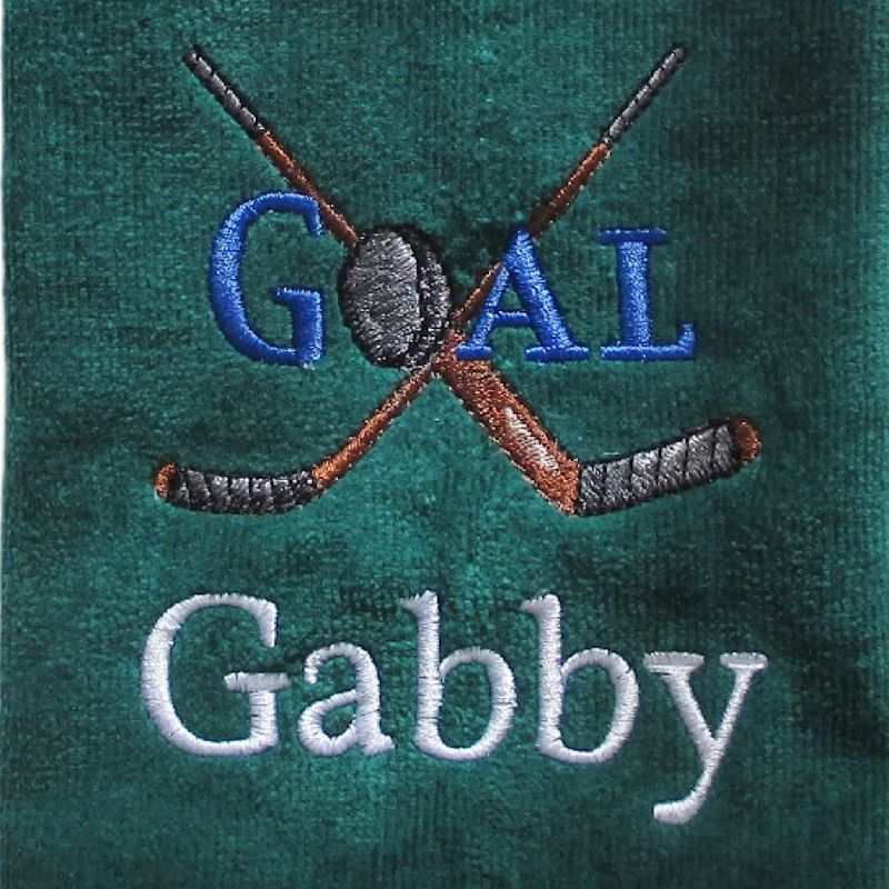 Hockey Personalized Hand Towel,  Personalized Gift, Embroidered, Teams, Leagues, Youth, Dad