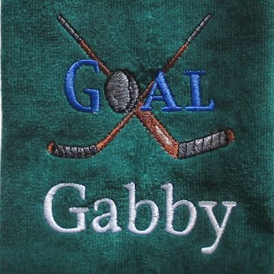 Hockey Personalized Hand Towel,  Personalized Gift, Embroidered, Teams, Leagues, Youth, Dad
