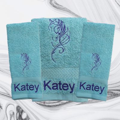 Horse Head, Personalized Towels Set, Bath-Hand-Wash