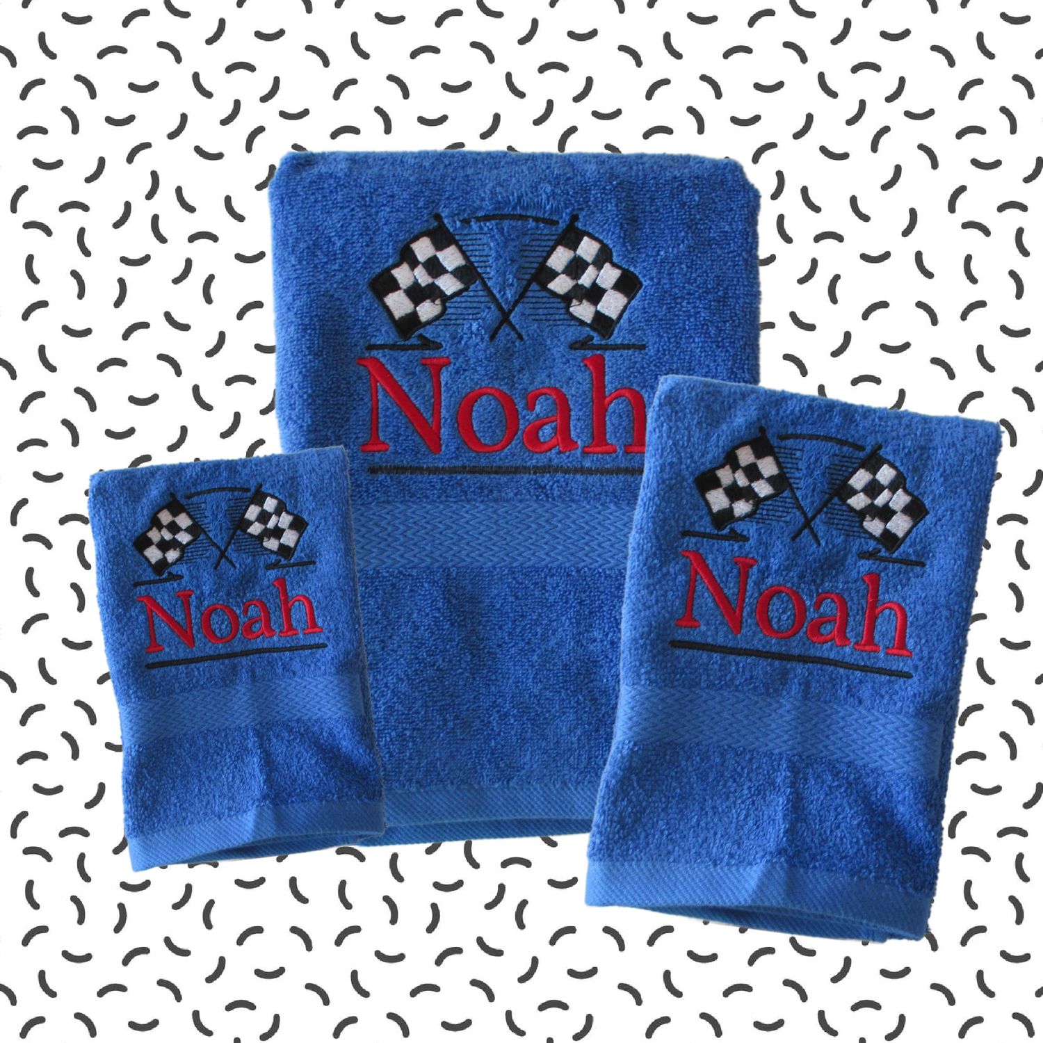 Personalized Bath Set, Racing Inspired, Bath-Hand-Wash