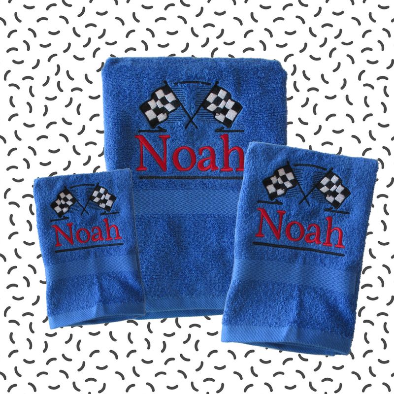 Personalized Bath Set, Racing Inspired, Bath-Hand-Wash