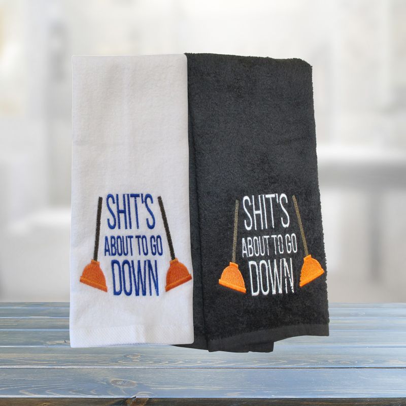 Personalized Bathroom Towel: Quirky Design for a Playful Touch, Ideal for Guests &amp; Powder Rooms