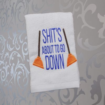 Personalized Bathroom Towel: Quirky Design for a Playful Touch, Ideal for Guests &amp; Powder Rooms