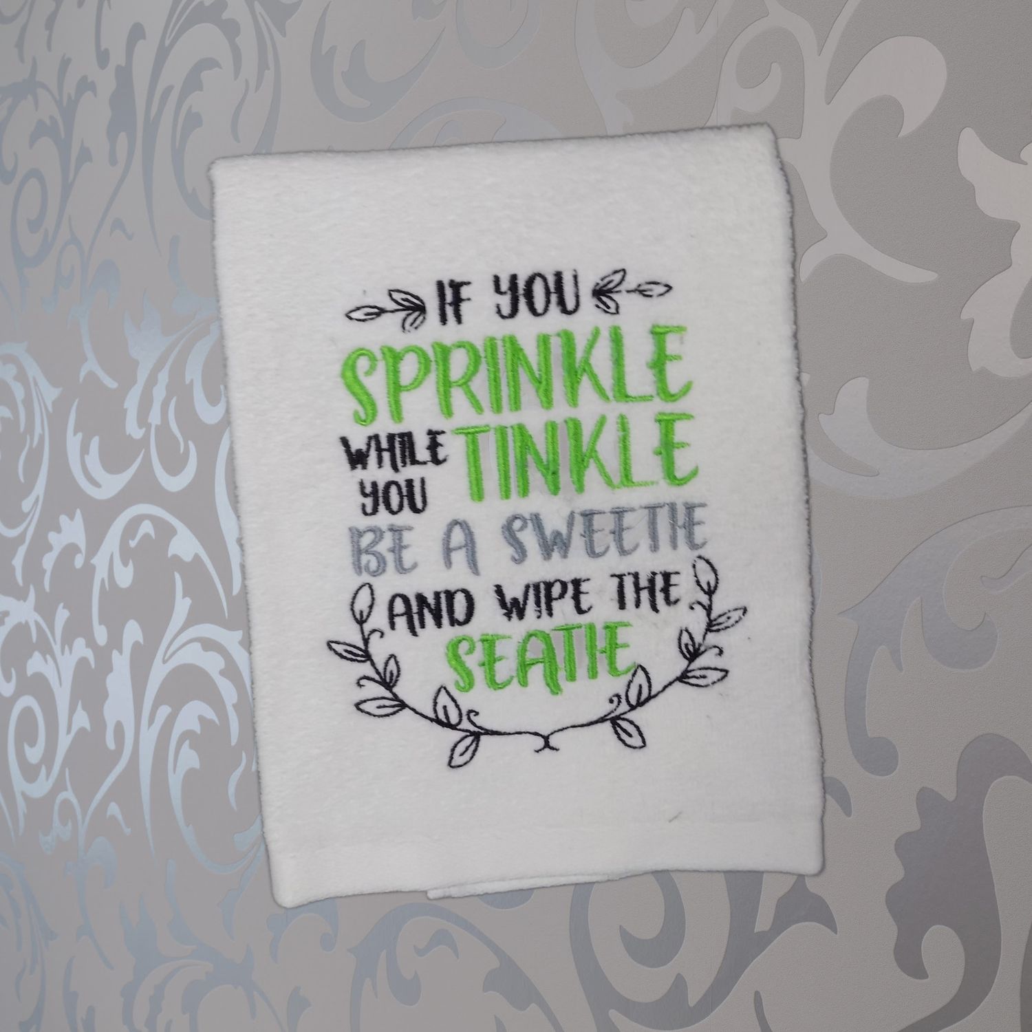 Funny Personalized Hand Towel - Sprinkle Some Laughter in Your Powder Room!