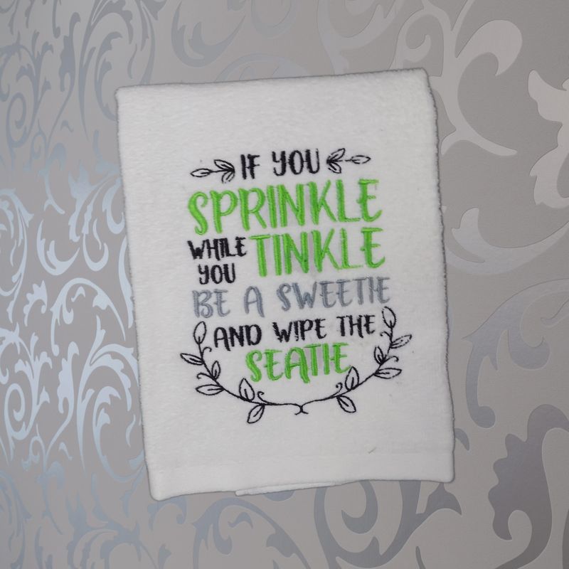 Funny Personalized Hand Towel - Sprinkle Some Laughter in Your Powder Room!