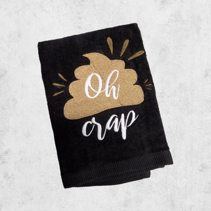 Cheeky Embroidered Hand Towel - Personalized with a Touch of Humor - Ideal for Your Powder Room