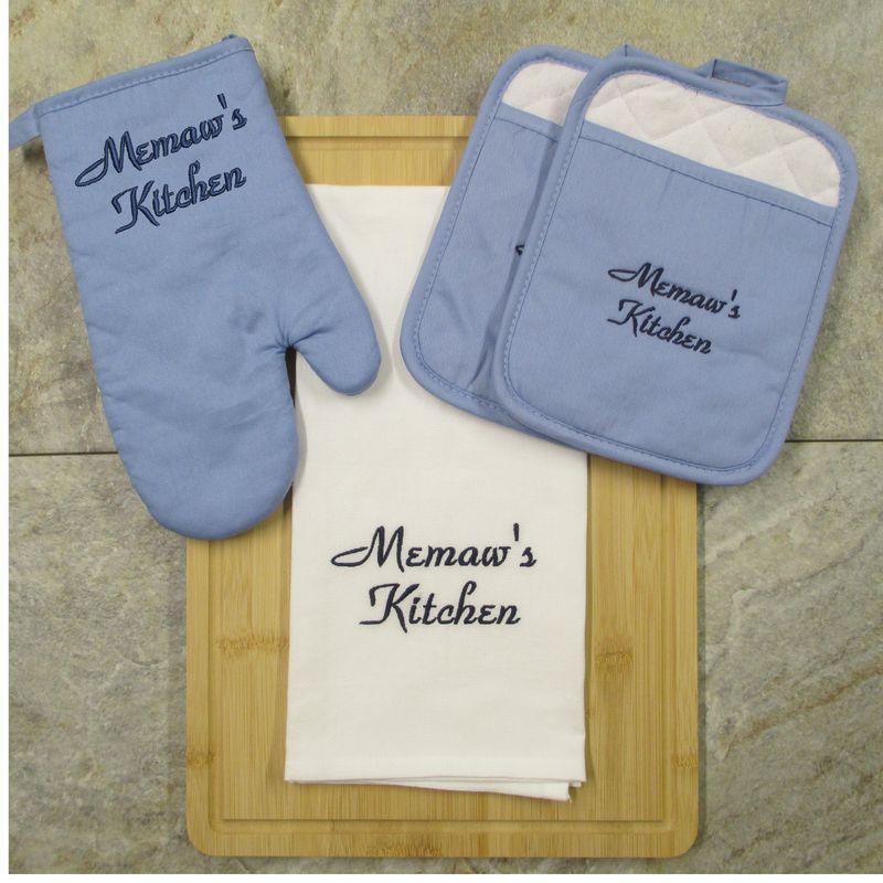 Memaw Gift - Oven Mitt, Pot Holder, Towel, Personalized Gift, Custom Baking Gift Memaw Gift - Oven Mitt, Pot Holder, Towel, Personalized Gift, Custom Baking Gift