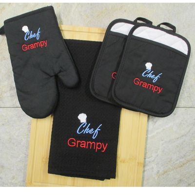 Grampy Gift - Pot Holder, Oven Mitt, Towel Personalized, Father's Day Gift, Christmas Gift, Personalized Gift Grampy Gift - Pot Holder, Oven Mitt, Towel Personalized, Father's Day Gift, Christmas Gift, Personalized Gift