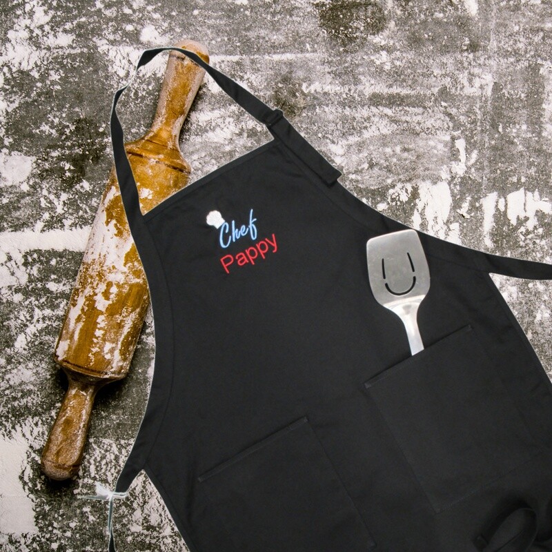 Pappy Gift, Personalized Kitchen Apron, Father’s Day, BBQ Accessory.