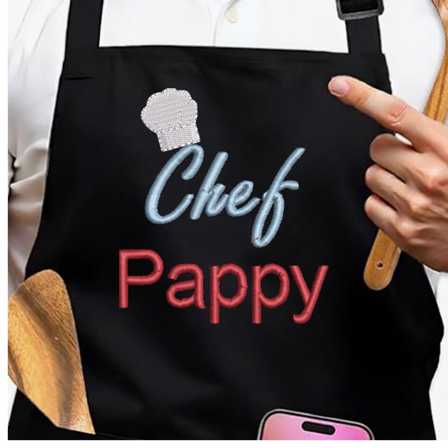 Pappy Gift, Personalized Kitchen Apron,  Father’s Day, BBQ Accessory.