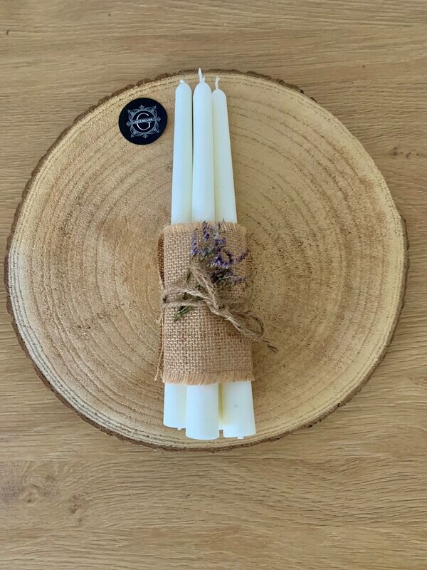 Fagot 4 chandelles blanches traditionnelles