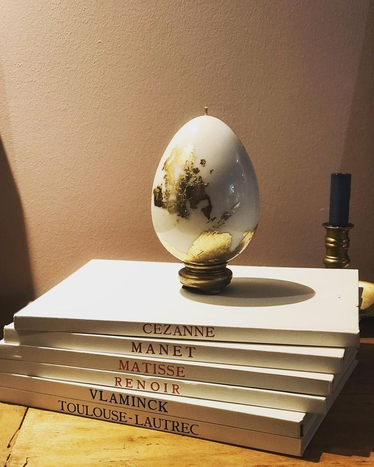 Bougie "L'oeuf de Versailles" (Blanc & Or)