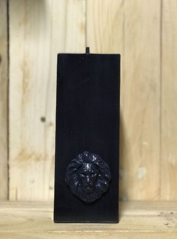 Bougie pilier Lion totally Black