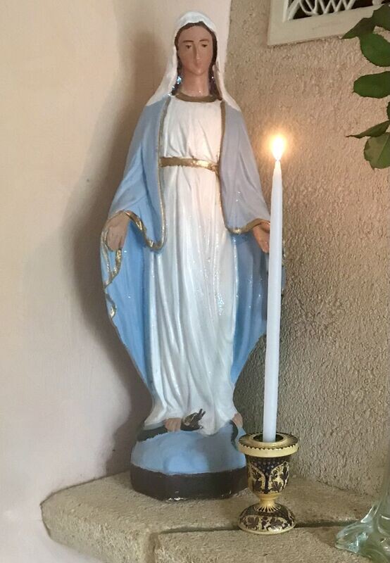 Cierge de dévotion blanc