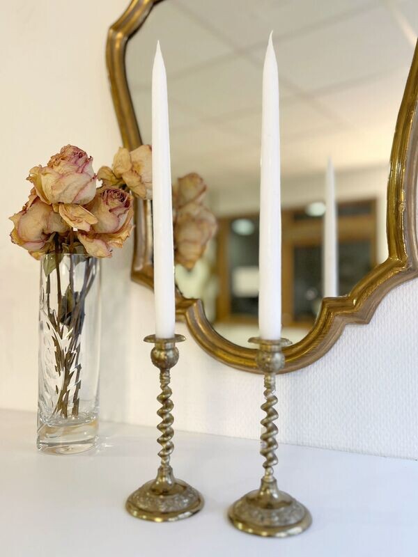 Chandelles blanches traditionnelles X 2