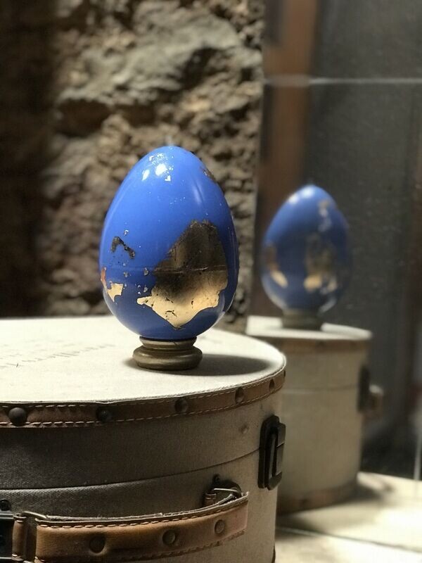 Bougie Bleu & Or laquée "La Versaillaise"