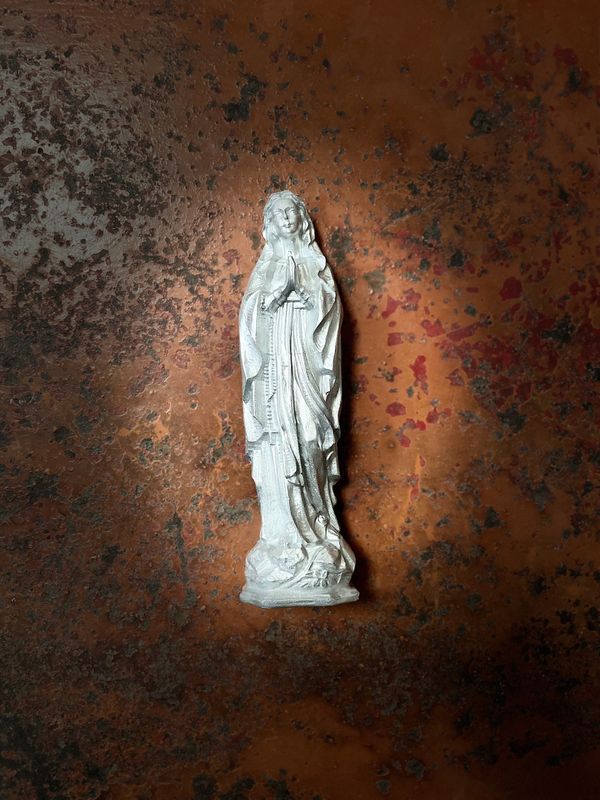 Madone en cire laquée Argent